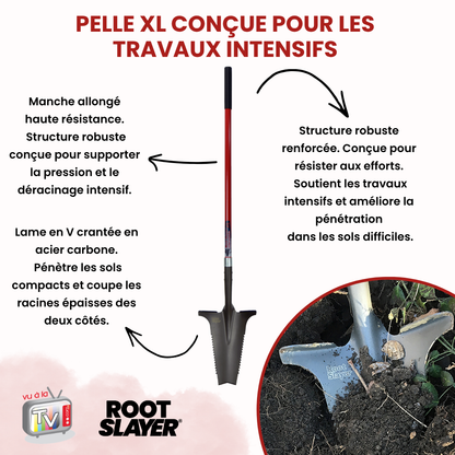Rootslayer XL Extended Handle Shovel