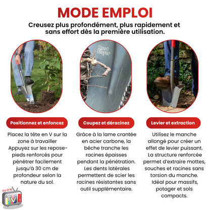 Rootslayer XL Extended Handle Shovel