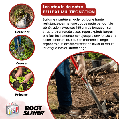 Rootslayer XL Extended Handle Shovel